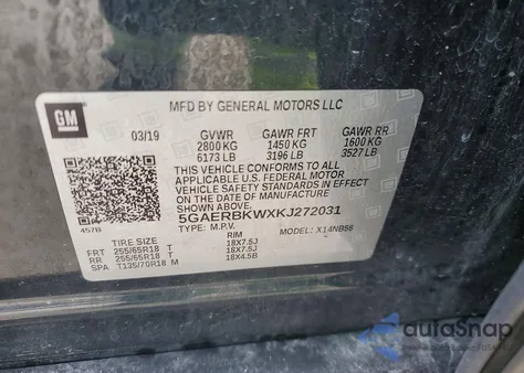 2019 Buick Enclave Essence from USA, damaged, VIN 5GAERBKWXKJ272031